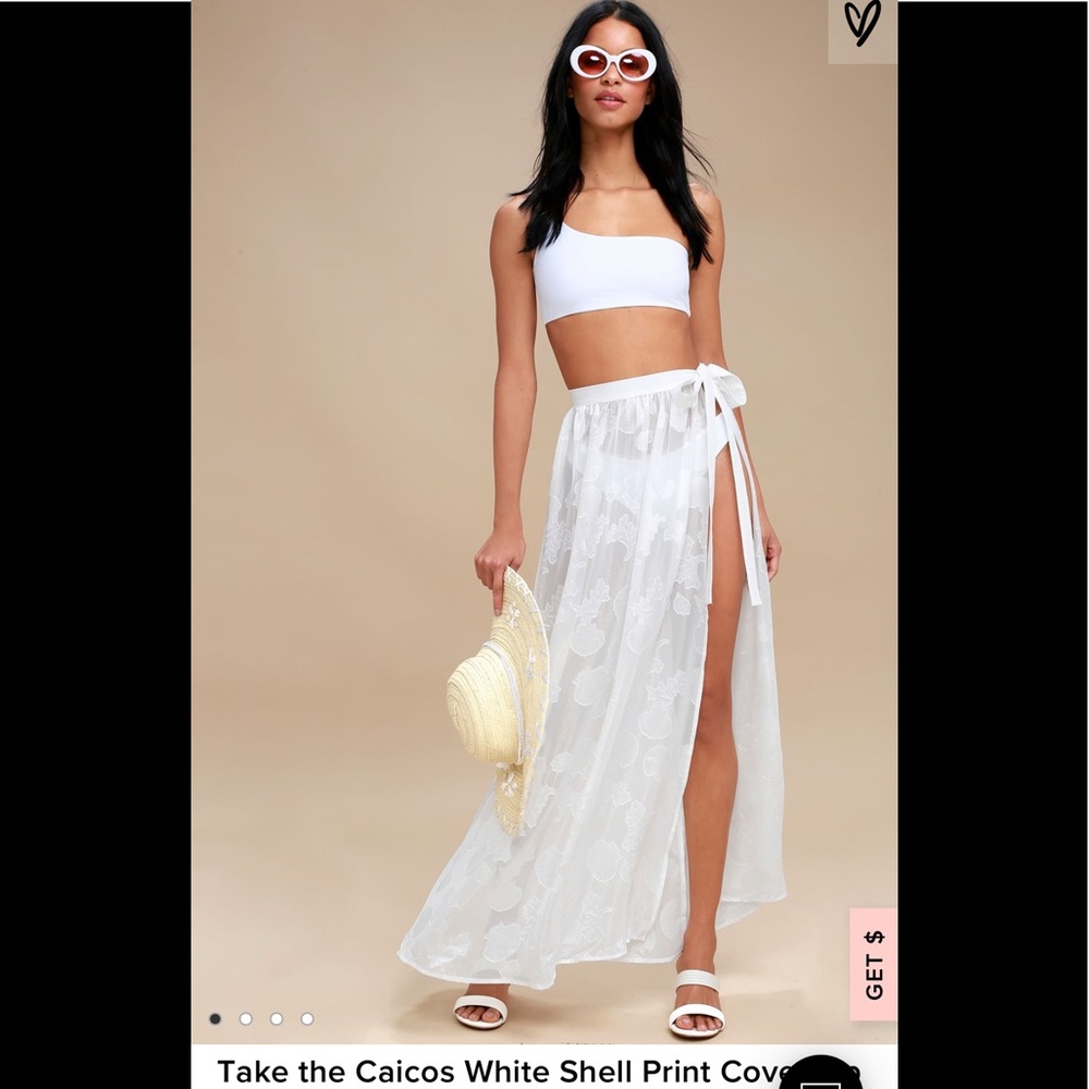 Swimsuit maxi skirt coverup.  One size.  Sheer.